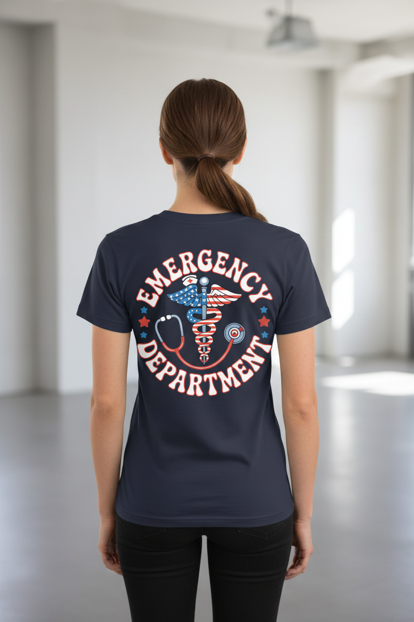 Emergency Department Navy T-Shirt Mockup